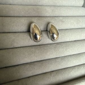 Vintage Sterling Silver Barra Modernistic Dome Earrings